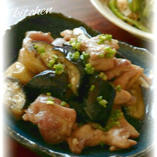 鶏肉と茄子の炒め煮